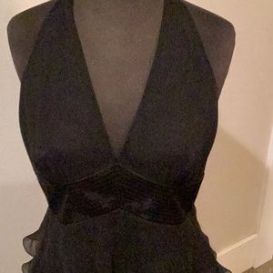 Holiday black tiered halter top. New never been worn